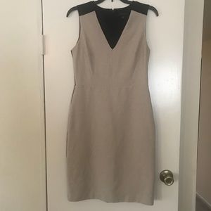 Ann Taylor dress, tan front, black back, size 2